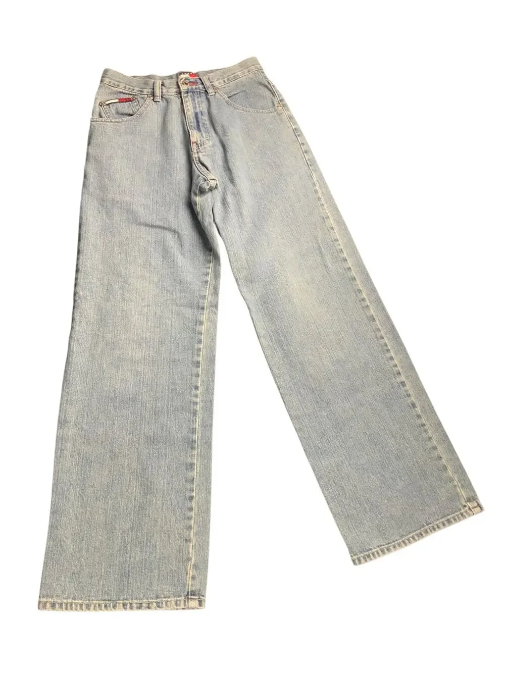 Tommy Hilfiger Jeans Boys 12 Wide Leg Light Wash Y2K Denim Baggy Vintage